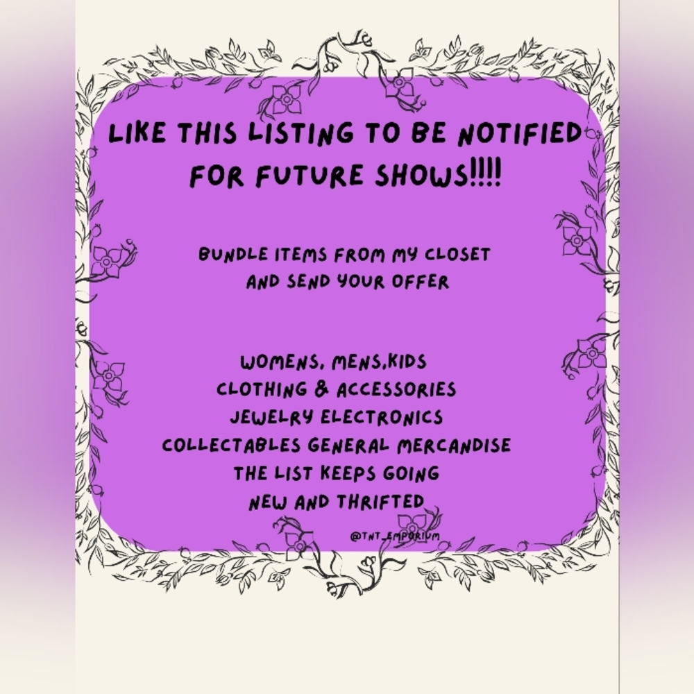 Like This This Listing For Future Shows.